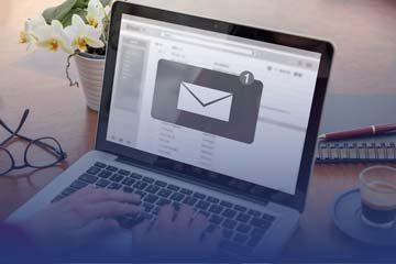 Laptop with Email Opened